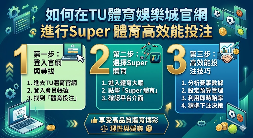 如何在TU體育娛樂城官網進行super 體育高效能投注