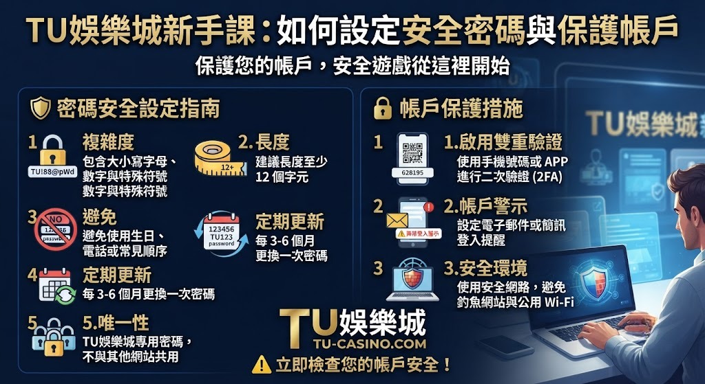 如何設定安全密碼與保護帳戶