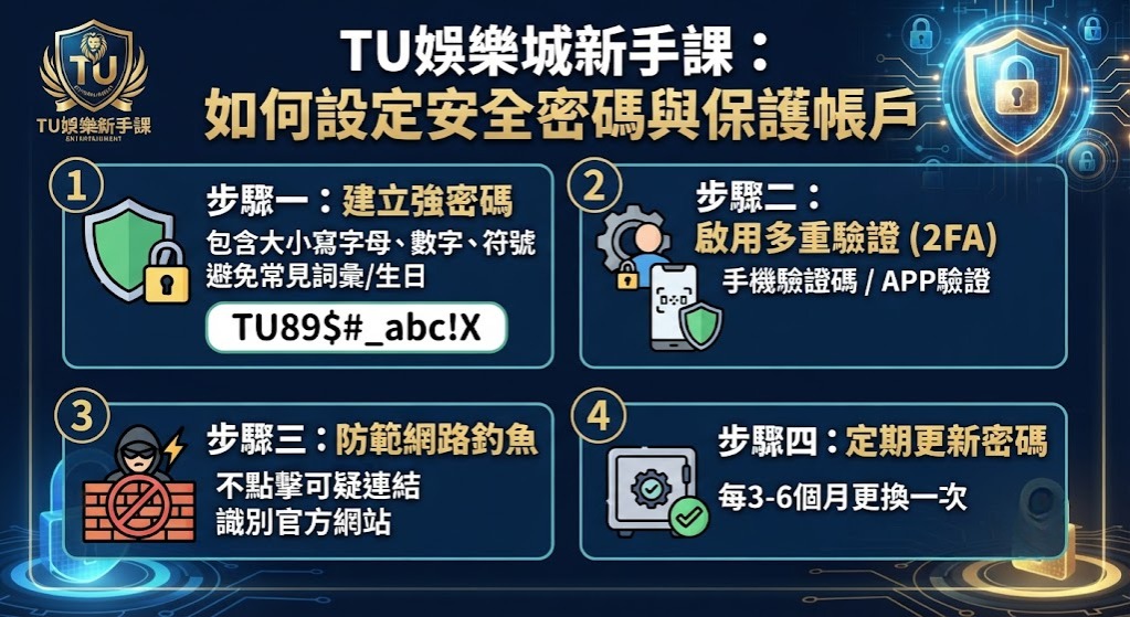 如何設定安全密碼與保護帳戶